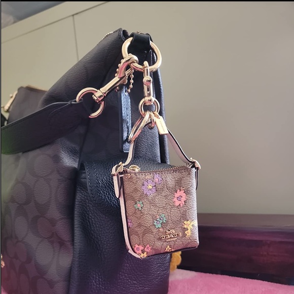 Coach Mini Bag Charm in signature canvas NWT - Picture 4 of 14